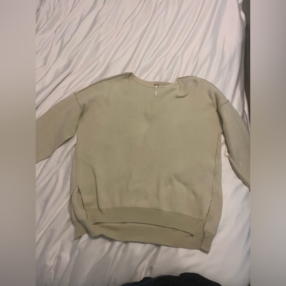 Free People Oversized V-Neck Sweater